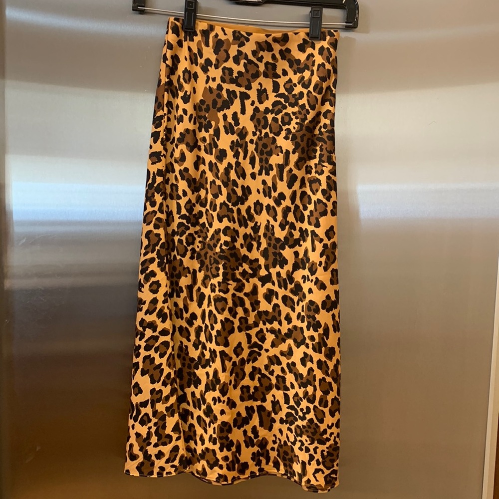Babaton Animal Print Skirt